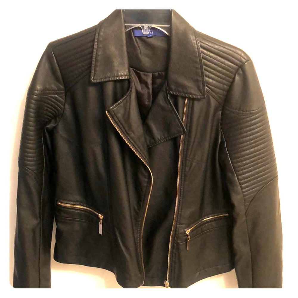 Leather moto jacket